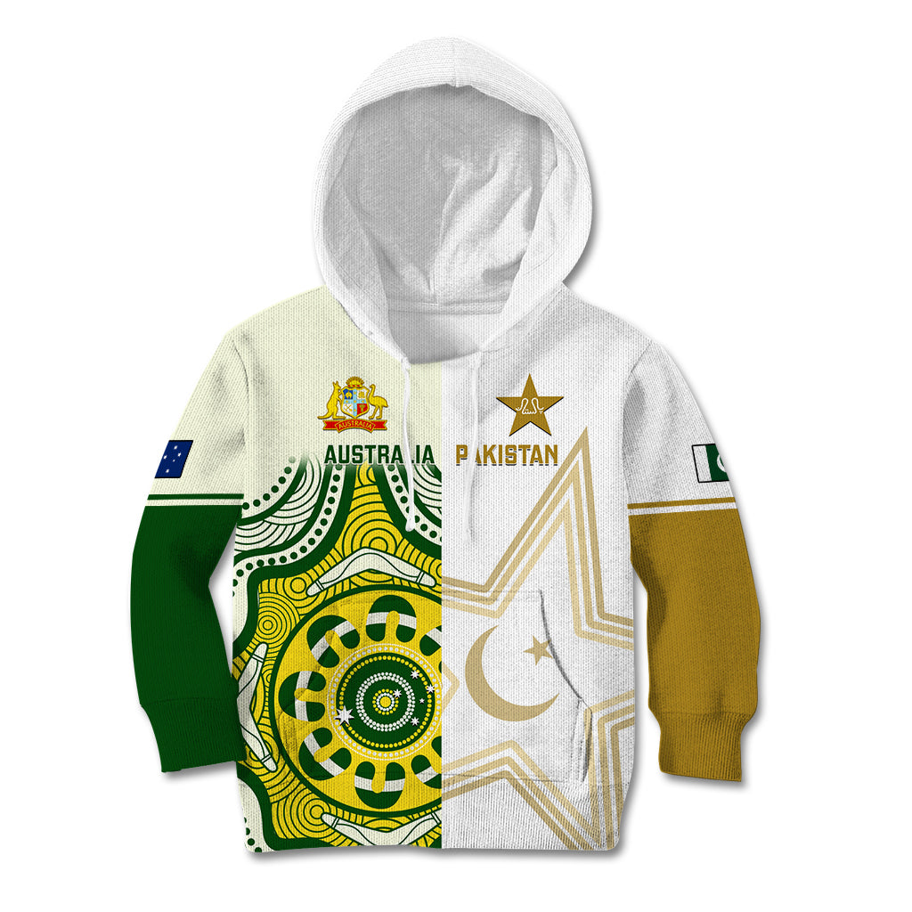 Australia And Pakistan Cricket Kid Hoodie Boxing Day 2023 Test Aussie With Shaheens - Wonder Print Shop