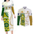 Custom Australia And Pakistan Cricket Couples Matching Long Sleeve Bodycon Dress and Long Sleeve Button Shirts Boxing Day 2023 Test Aussie With Shaheens - Wonder Print Shop