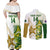 Custom Australia And Pakistan Cricket Couples Matching Off Shoulder Maxi Dress and Long Sleeve Button Shirts Boxing Day 2023 Test Aussie With Shaheens - Wonder Print Shop