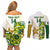 Custom Australia And Pakistan Cricket Couples Matching Off Shoulder Short Dress and Long Sleeve Button Shirts Boxing Day 2023 Test Aussie With Shaheens - Wonder Print Shop