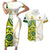 Custom Australia And Pakistan Cricket Couples Matching Short Sleeve Bodycon Dress and Hawaiian Shirt Boxing Day 2023 Test Aussie With Shaheens - Wonder Print Shop