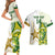 Custom Australia And Pakistan Cricket Couples Matching Short Sleeve Bodycon Dress and Hawaiian Shirt Boxing Day 2023 Test Aussie With Shaheens - Wonder Print Shop