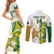 Custom Australia And Pakistan Cricket Couples Matching Short Sleeve Bodycon Dress and Long Sleeve Button Shirts Boxing Day 2023 Test Aussie With Shaheens - Wonder Print Shop