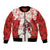 Christmas Canada Hockey Bomber Jacket Merry Hockey-Mas Maple Leaves Pattern - Wonder Print Shop