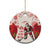 Christmas Canada Hockey Ceramic Ornament Merry Hockey-Mas Maple Leaves Pattern - Wonder Print Shop