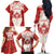 Christmas Canada Hockey Family Matching Off The Shoulder Long Sleeve Dress and Hawaiian Shirt Merry Hockey-Mas Maple Leaves Pattern - Wonder Print Shop