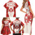 Christmas Canada Hockey Family Matching Short Sleeve Bodycon Dress and Hawaiian Shirt Merry Hockey-Mas Maple Leaves Pattern - Wonder Print Shop