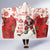 Christmas Canada Hockey Hooded Blanket Merry Hockey-Mas Maple Leaves Pattern