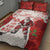 Christmas Canada Hockey Quilt Bed Set Merry Hockey-Mas Maple Leaves Pattern