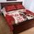 Christmas Canada Hockey Quilt Bed Set Merry Hockey-Mas Maple Leaves Pattern