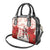 Christmas Canada Hockey Shoulder Handbag Merry Hockey-Mas Maple Leaves Pattern