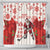 Christmas Canada Hockey Shower Curtain Merry Hockey-Mas Maple Leaves Pattern