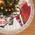 Christmas Canada Hockey Tree Skirt Merry Hockey-Mas Maple Leaves Pattern