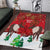 Christmas Canada Area Rug Joyeux Noel - Caribou With Maple Leaf - Wonder Print Shop