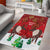 Christmas Canada Area Rug Joyeux Noel - Caribou With Maple Leaf - Wonder Print Shop