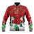 Christmas Canada Baseball Jacket Joyeux Noel - Caribou With Maple Leaf - Wonder Print Shop