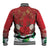 Christmas Canada Baseball Jacket Joyeux Noel - Caribou With Maple Leaf - Wonder Print Shop