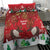 Christmas Canada Bedding Set Joyeux Noel - Caribou With Maple Leaf