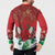 Christmas Canada Button Sweatshirt Joyeux Noel - Caribou With Maple Leaf - Wonder Print Shop