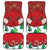 Christmas Canada Car Mats Joyeux Noel - Caribou With Maple Leaf - Wonder Print Shop