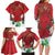 Christmas Canada Family Matching Long Sleeve Bodycon Dress and Hawaiian Shirt Joyeux Noel - Caribou With Maple Leaf - Wonder Print Shop