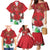 Christmas Canada Family Matching Mermaid Dress and Hawaiian Shirt Joyeux Noel - Caribou With Maple Leaf - Wonder Print Shop