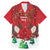 Christmas Canada Family Matching Mermaid Dress and Hawaiian Shirt Joyeux Noel - Caribou With Maple Leaf - Wonder Print Shop