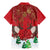 Christmas Canada Family Matching Mermaid Dress and Hawaiian Shirt Joyeux Noel - Caribou With Maple Leaf - Wonder Print Shop