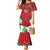 Christmas Canada Family Matching Mermaid Dress and Hawaiian Shirt Joyeux Noel - Caribou With Maple Leaf - Wonder Print Shop