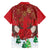 Christmas Canada Family Matching Off The Shoulder Long Sleeve Dress and Hawaiian Shirt Joyeux Noel - Caribou With Maple Leaf - Wonder Print Shop