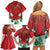 Christmas Canada Family Matching Off Shoulder Short Dress and Hawaiian Shirt Joyeux Noel - Caribou With Maple Leaf - Wonder Print Shop