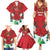 Christmas Canada Family Matching Summer Maxi Dress and Hawaiian Shirt Joyeux Noel - Caribou With Maple Leaf - Wonder Print Shop