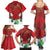 Christmas Canada Family Matching Summer Maxi Dress and Hawaiian Shirt Joyeux Noel - Caribou With Maple Leaf - Wonder Print Shop