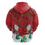 Christmas Canada Hoodie Joyeux Noel - Caribou With Maple Leaf - Wonder Print Shop