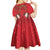 Christmas Canada Kid Short Sleeve Dress Joyeux Noel - Caribou With Maple Leaf - Wonder Print Shop