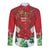 Christmas Canada Long Sleeve Button Shirt Joyeux Noel - Caribou With Maple Leaf - Wonder Print Shop