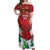 Christmas Canada Off Shoulder Maxi Dress Joyeux Noel - Caribou With Maple Leaf - Wonder Print Shop