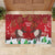 Christmas Canada Rubber Doormat Joyeux Noel - Caribou With Maple Leaf - Wonder Print Shop