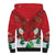 Christmas Canada Sherpa Hoodie Joyeux Noel - Caribou With Maple Leaf - Wonder Print Shop