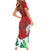 Christmas Canada Short Sleeve Bodycon Dress Joyeux Noel - Caribou With Maple Leaf - Wonder Print Shop