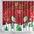 Christmas Canada Shower Curtain Joyeux Noel - Caribou With Maple Leaf