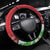 Christmas Canada Steering Wheel Cover Joyeux Noel - Caribou With Maple Leaf