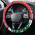 Christmas Canada Steering Wheel Cover Joyeux Noel - Caribou With Maple Leaf