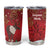 Christmas Canada Tumbler Cup Joyeux Noel - Caribou With Maple Leaf