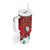 Christmas Canada Tumbler With Handle Joyeux Noel - Caribou With Maple Leaf