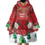 Christmas Canada Wearable Blanket Hoodie Joyeux Noel - Caribou With Maple Leaf - Wonder Print Shop