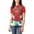 Christmas Canada Women Polo Shirt Joyeux Noel - Caribou With Maple Leaf - Wonder Print Shop