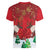 Christmas Canada Women V-Neck T-Shirt Joyeux Noel - Caribou With Maple Leaf - Wonder Print Shop