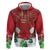 Christmas Canada Zip Hoodie Joyeux Noel - Caribou With Maple Leaf - Wonder Print Shop