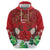 Christmas Canada Zip Hoodie Joyeux Noel - Caribou With Maple Leaf - Wonder Print Shop